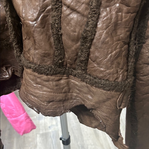 Men's Brown Leather Jacket - Picture 2 of 2